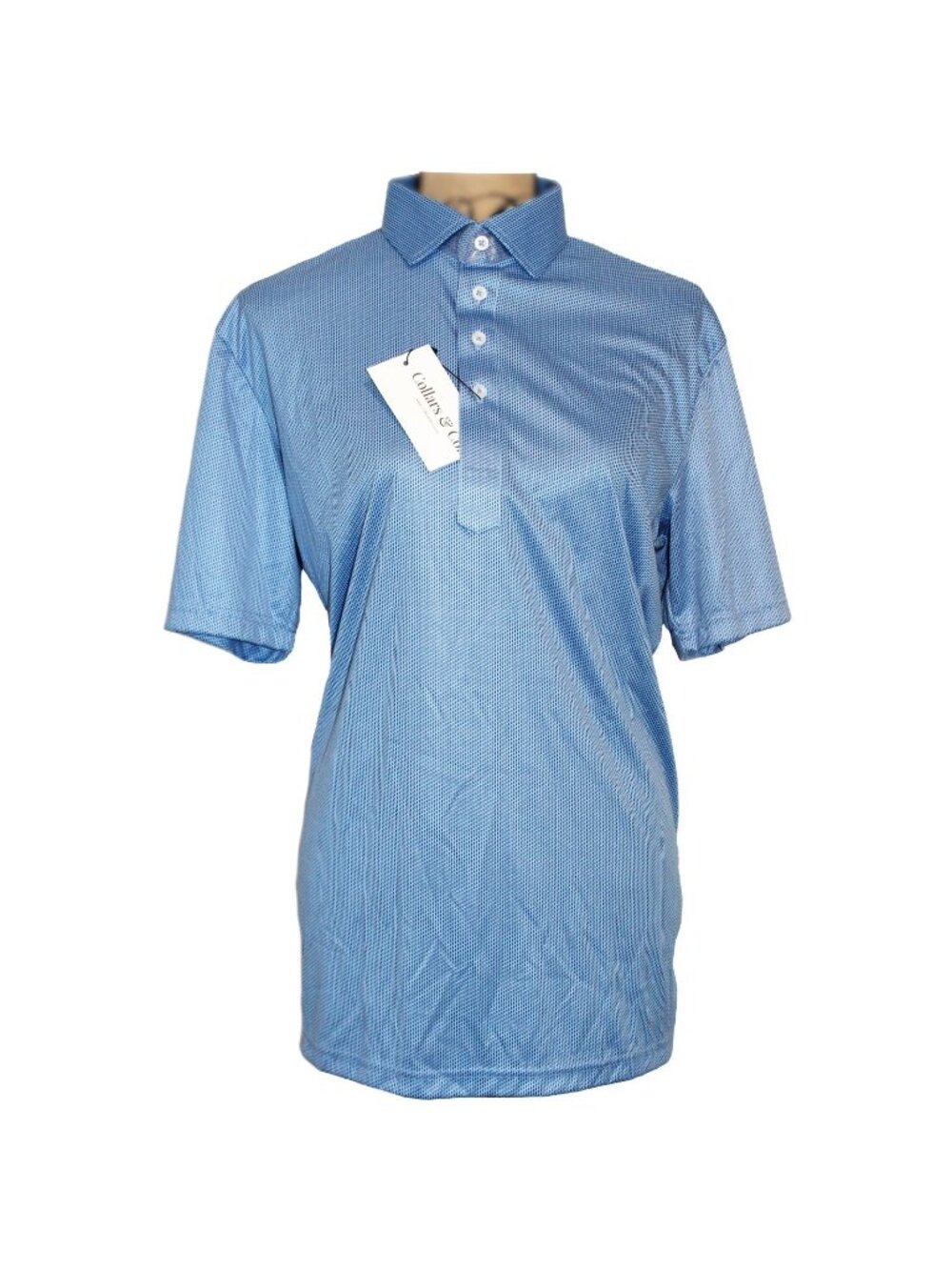 Collars & Co Blue Geometric Design Mediium Relaxed NWT